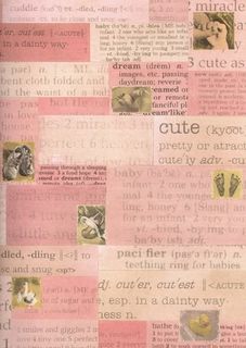 Dictionary Baby Girl 12x12 Paper