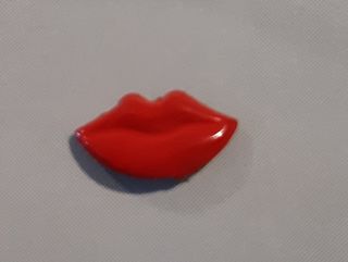 Painted Red Lip Brads