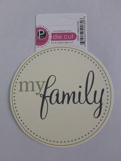 My Family -  Die Cut Title Circle