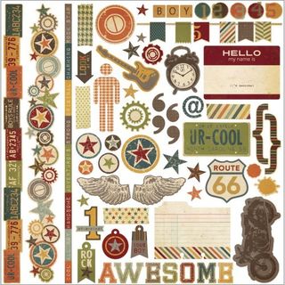 Simple Stories - 'Awesome' Cardstock Stickers