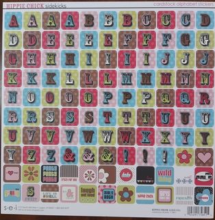 Hippie Chick Sidekicks - Cardstock Alphabet Stickers