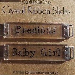 Crystal Ribbon Slides -Precious Baby Girl