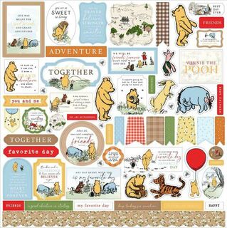 Echo Park - Winnie The Pooh 12x12 Element Sticker Sheet