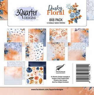 3Quarter Designs - Dusky Floral 8x8 pack