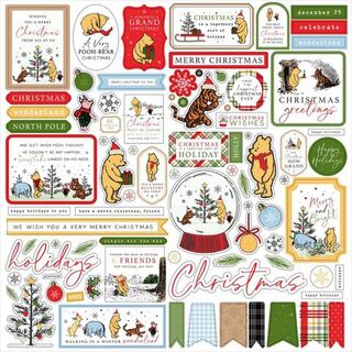 Winnie The Pooh Christmas - 12x12 Sticker Sheet