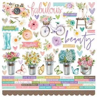 Simple Stories - Simple Vintage Flower Shoppe Cardstock Stickers