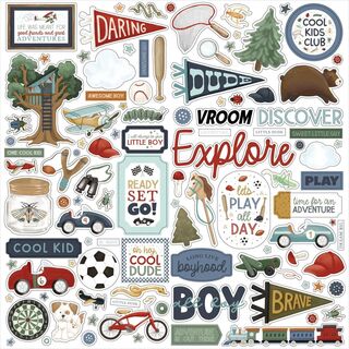 Carta Bella - That's My Boy 12x12 sticker sheet