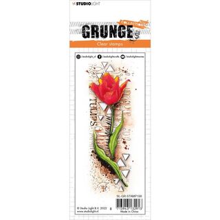 Grunge Tulip Clear Stamp