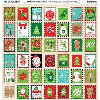 Christmas Greetings 12x12 Paper