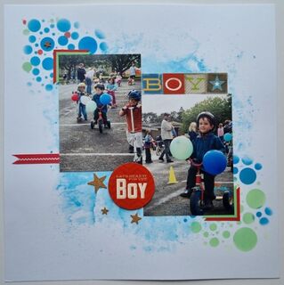 Boy Layout by Carrie