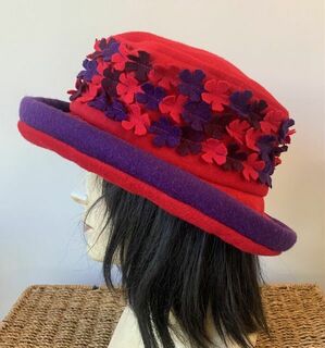 Red & Purple Petal Hat