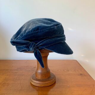 Velvet Knot Cap | Blue