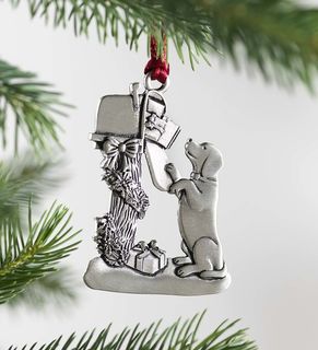 Dog at the Letter Box Christmas Tree Ornament