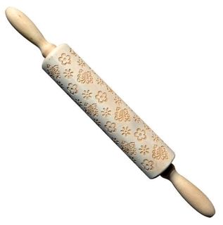 Embossed Rolling Pin - Butterflies and Flowers.
