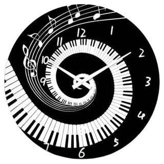 Music Piano Wall Clock
