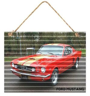 Ford Mustang Corrugated Metal Sign