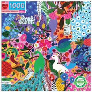 eeBoo 1000pc Puzzle Peacock Garden