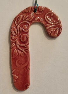 Ceramic Candy Cane Decoration