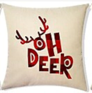 Oh Deer Christmas Cushion