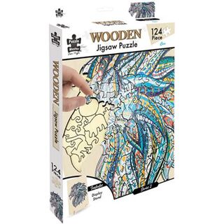 Wooden Jigsaw Puzzle 124 Piece, Lion