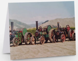 Steam Traction Engine Greeting Card