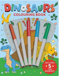 Dinosaurs Colouring Book with 5 Marker