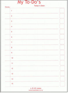 To Do Pad