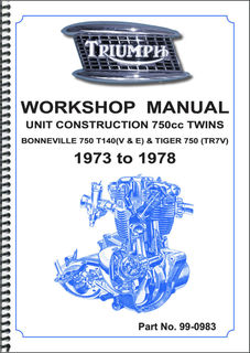 Factory Workshop Manual Triumph 750 Twins 1973-78