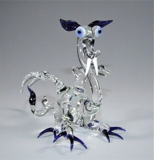 Friendly Glass Dragon - Sculptured Art Glass
