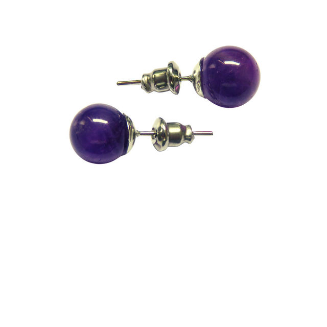 Precious Stone Stud Earrings | Amethyst, Rose Quartz and more| The Wildside