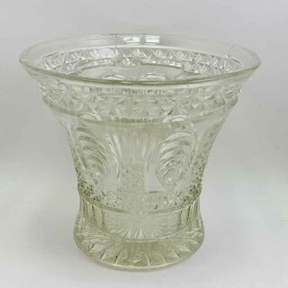 Crown Crystal Cut  Glass Vase