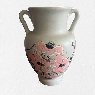Hand painted Apple Blossom Vase