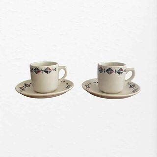 Two CL Demi Cups & Saucers