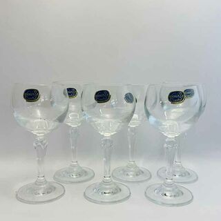 6 Crystal Goblet Glasses