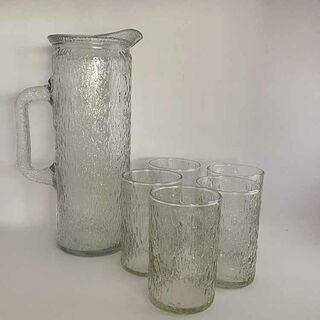 Kaaru clear jug and glasses