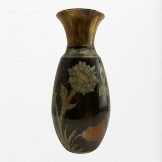 Enamel on Brass Vase