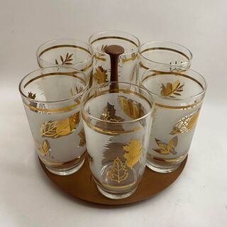 Libby Gold Leaf Glass Set