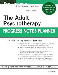 Practice Planners #: The Adult Psychotherapy Progress Notes Planner  (6th Edition)
