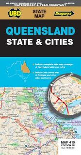 UBD State Map: Queensland State & Cities Map 419  (10th Edition)