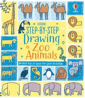 Step-by-step Drawing Zoo Animals (Fill-in-Pages)