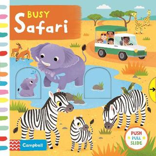 Busy Books: Busy Safari (Push, Pull, Slide Board Book)