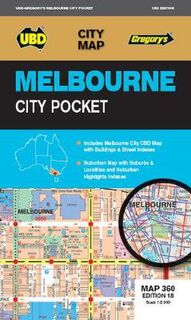 UBD City Map: Melbourne City Pocket Map 360
