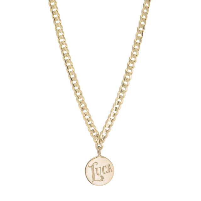 MEDALLION SIGNET 14-carat gold necklace