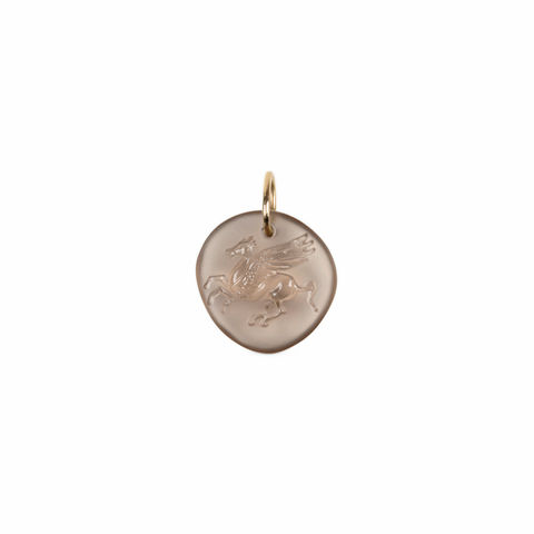 THE PEGASUS smokey quartz and 14-carat gold pendant