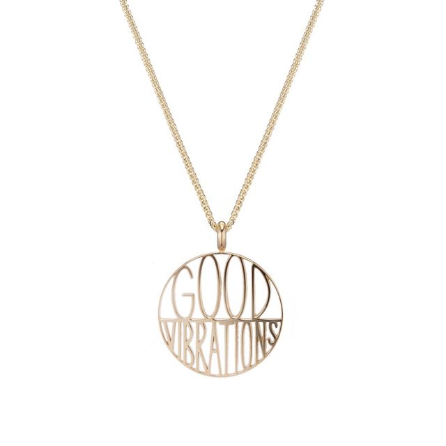 GOOD VIBRATIONS 14-carat gold pendant necklace