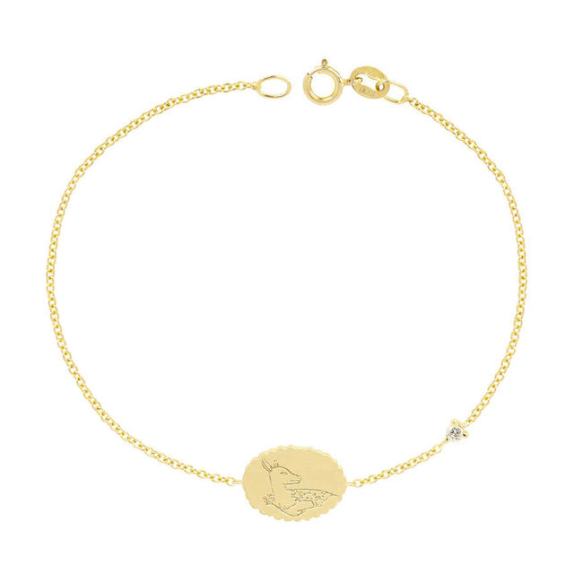 THE BUBBLE SIGNET DEER 14-carat gold bracelet