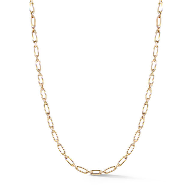 OSCAR 14-carat gold, heavy alternating elongated link, handmade 20