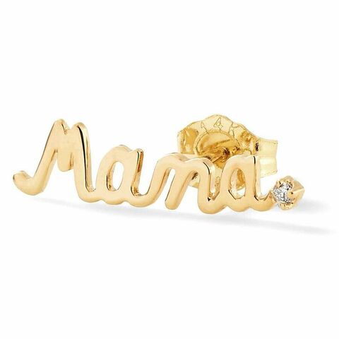 MAMA 14 - carat gold and diamond stud