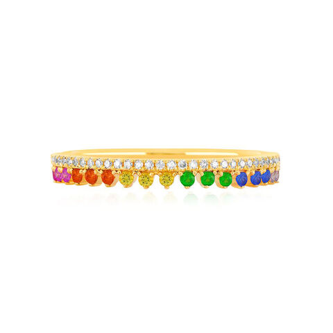 DIAMOND AND RAINBOW CHLOE 14-carat gold ring