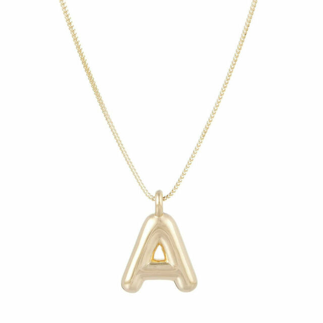 HELIUM INITIAL 14 - carat gold pendant necklace